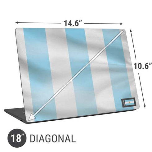Argentina Soccer Flag Universal Laptop 18in (14.6 x 10.6in) Skin
